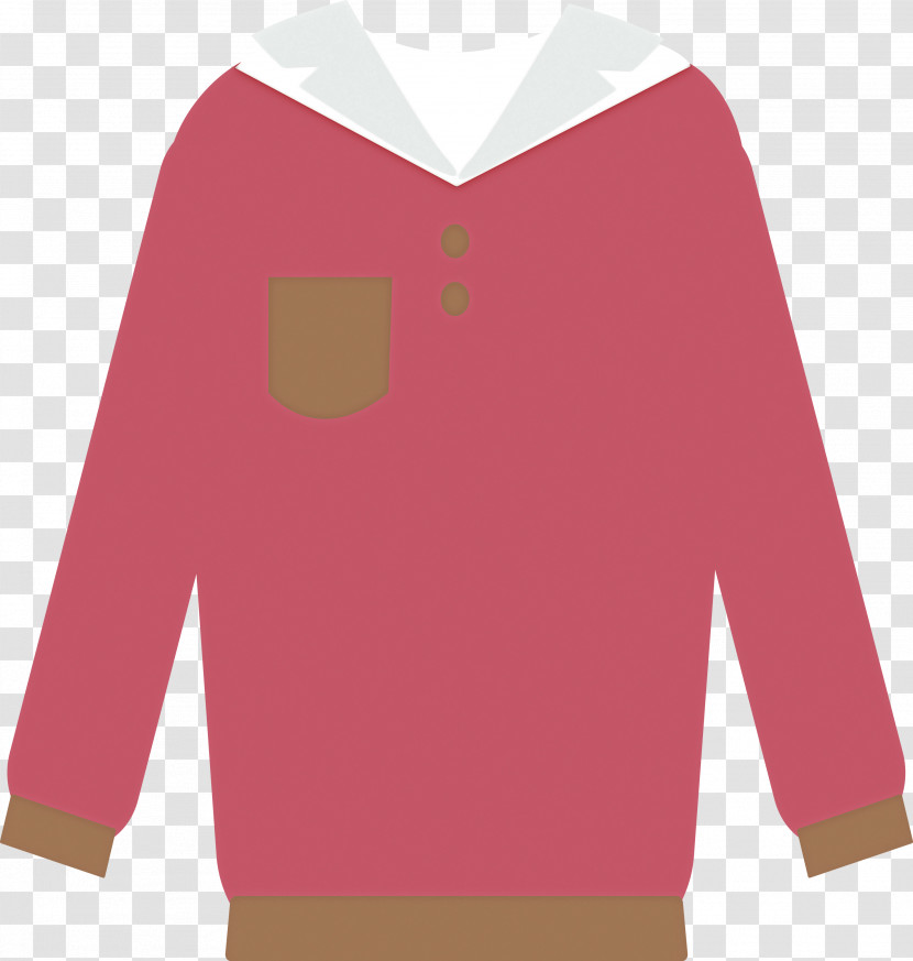 T-shirt Sleeve Collar Red Sweater Transparent PNG