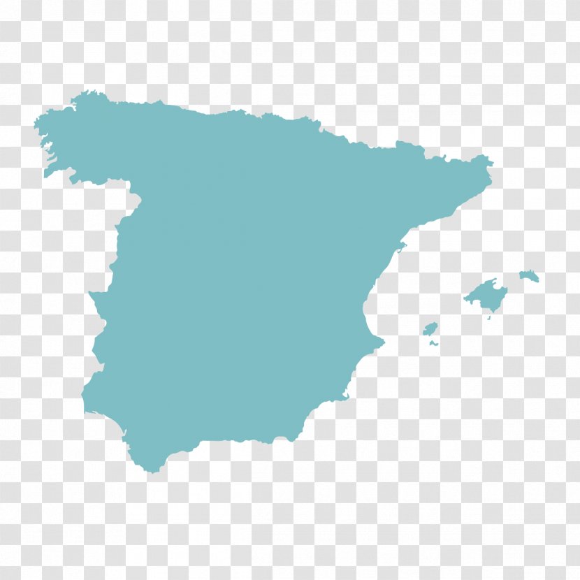 Spain Vector Map Blank - Sky Transparent PNG
