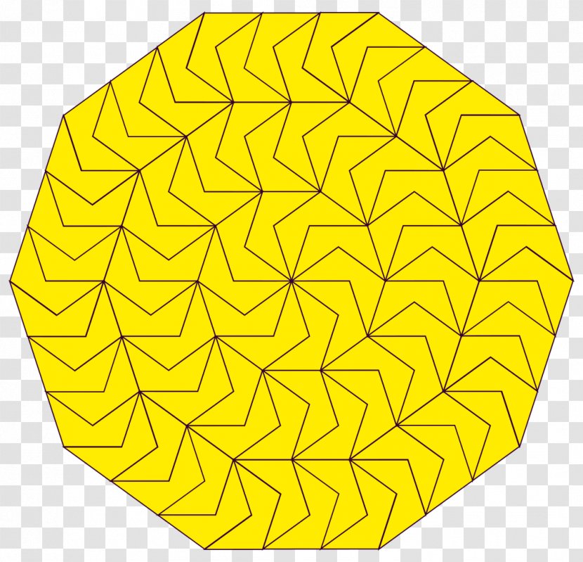 Symmetry Line Leaf Point Pattern - Yellow Transparent PNG
