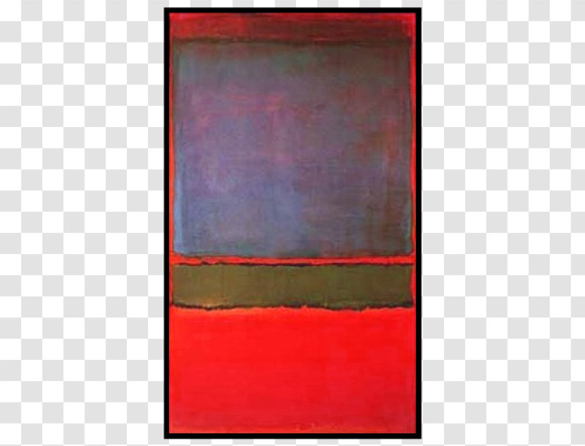 No. 6 Red Modern Art Blue - Mark Rothko - Wood Stain Transparent PNG