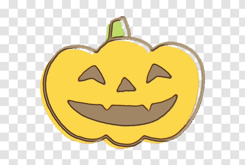 Emoticon - Yellow - Pumpkin Nose Transparent PNG