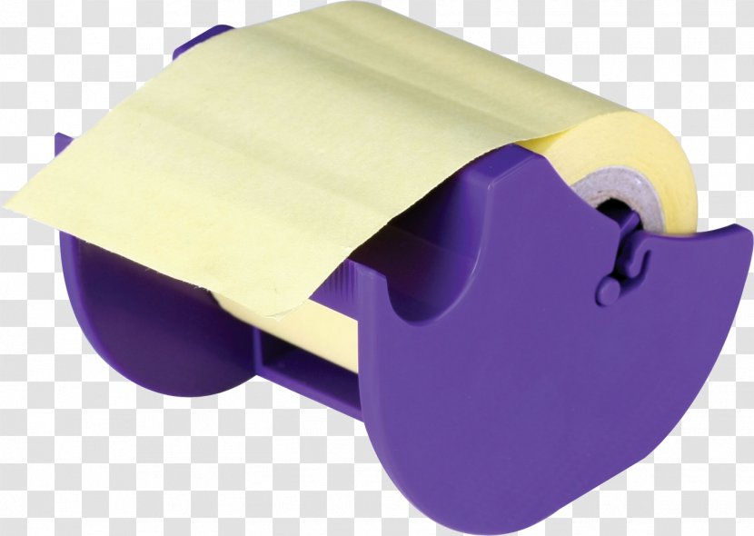 Adhesive Tape Post-it Note Paper Plastic Dispenser - Purple - Sticky Transparent PNG