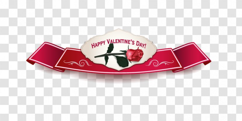 Ribbon Love Valentines Day - Rose Transparent PNG