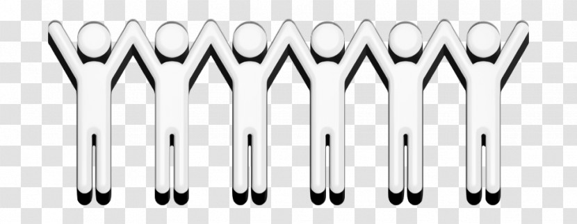 Humanitarian Icon People Icon Holding Hands In A Row Icon Transparent PNG