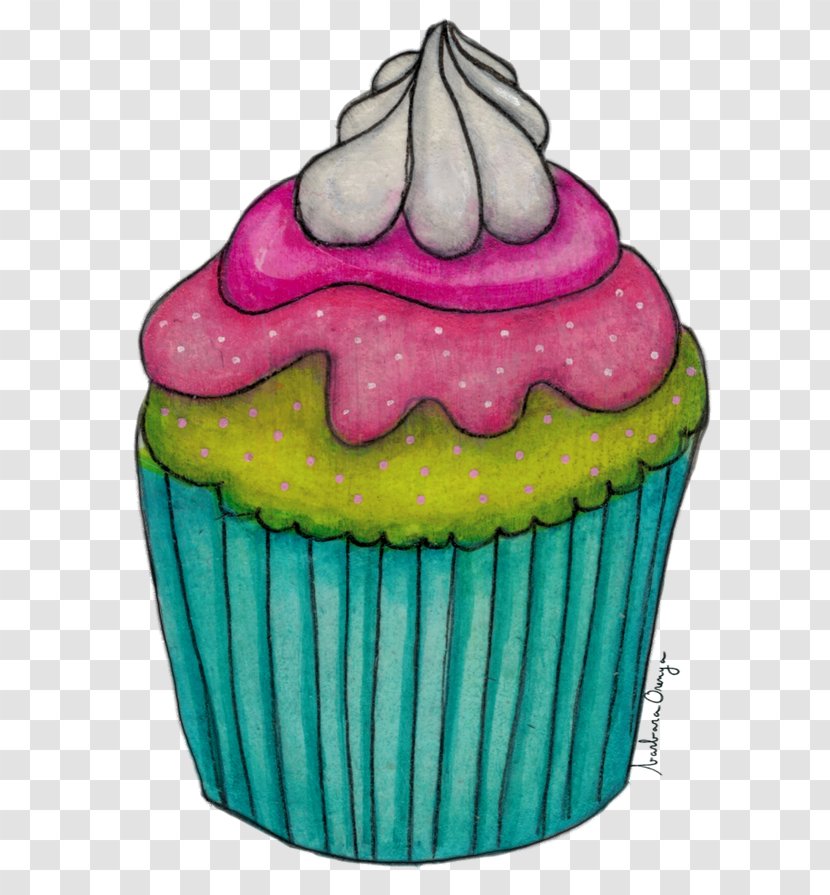 Cupcake Buttercream Magenta Baking - Icing - Blessed Watercolor Transparent PNG