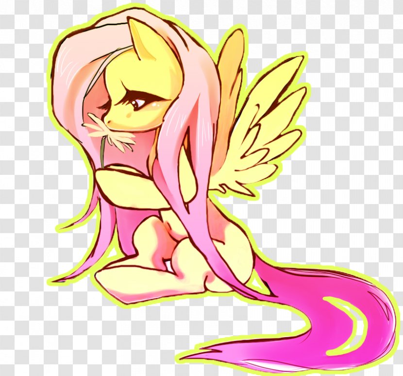 Pony Fluttershy DeviantArt Fan Art - Watercolor - Frame Transparent PNG