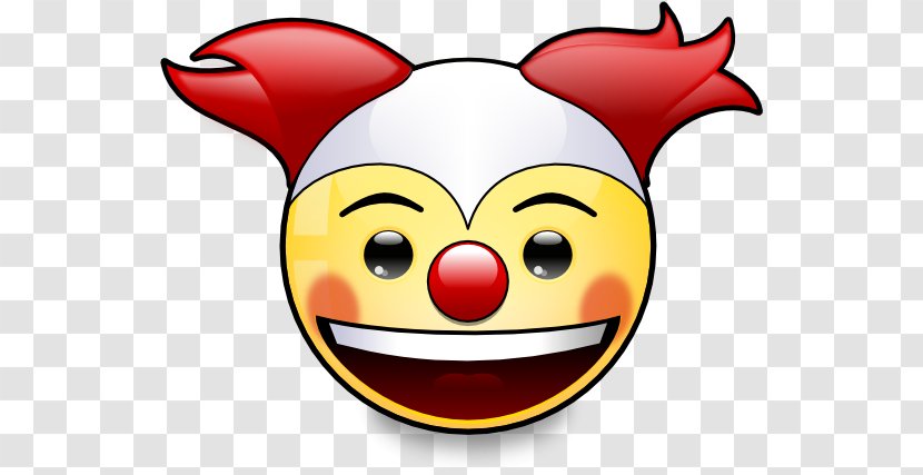 Smiley Emoticon Art Online Chat Clown - Happiness - Red Transparent PNG