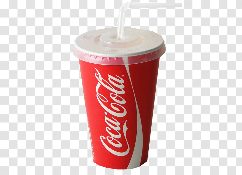 Coca-Cola Fizzy Drinks Paper Cup Drinking Straw - Glass - Coca Cola Transparent PNG