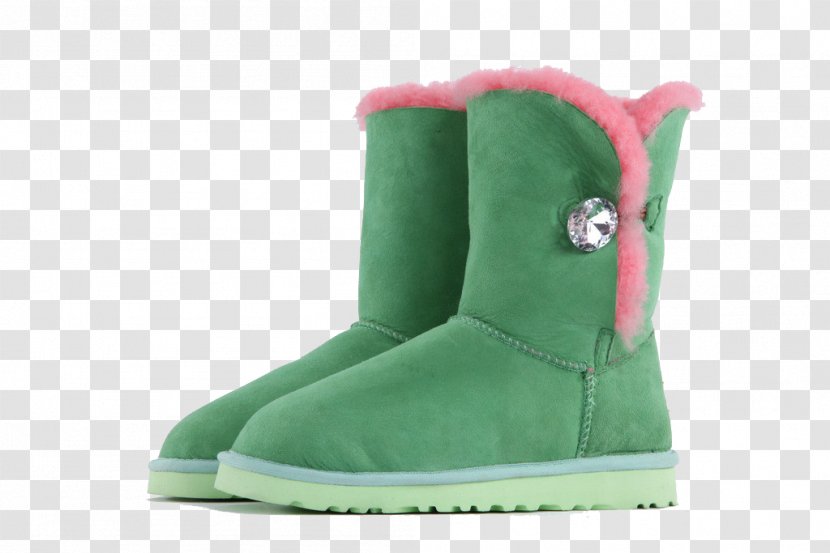 Snow Boot Shoe - Footwear - Green Boots In Help Transparent PNG