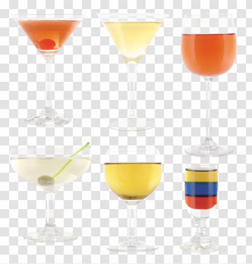 Cocktail Garnish Wine Glass Martini Champagne - Stemware Transparent PNG