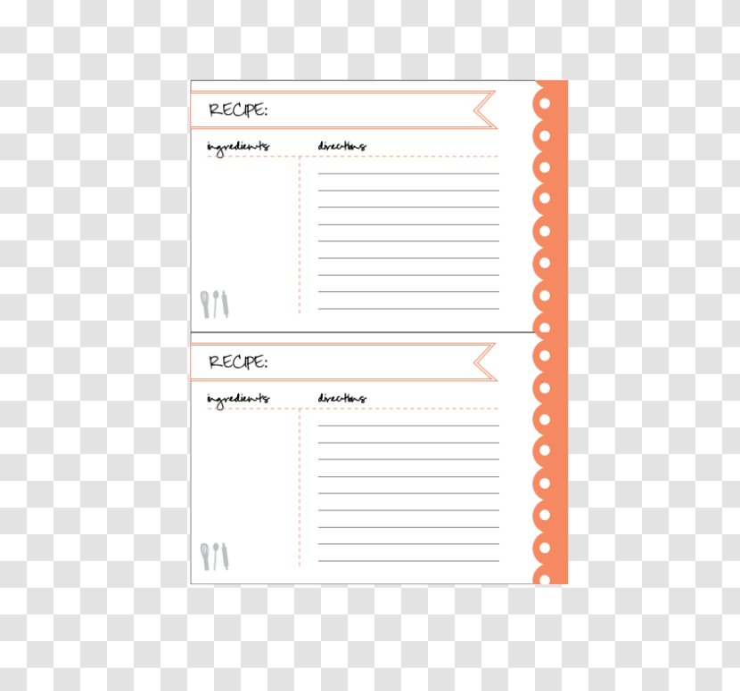 Paper Line Angle Brand - Area - Recipe Card Transparent PNG
