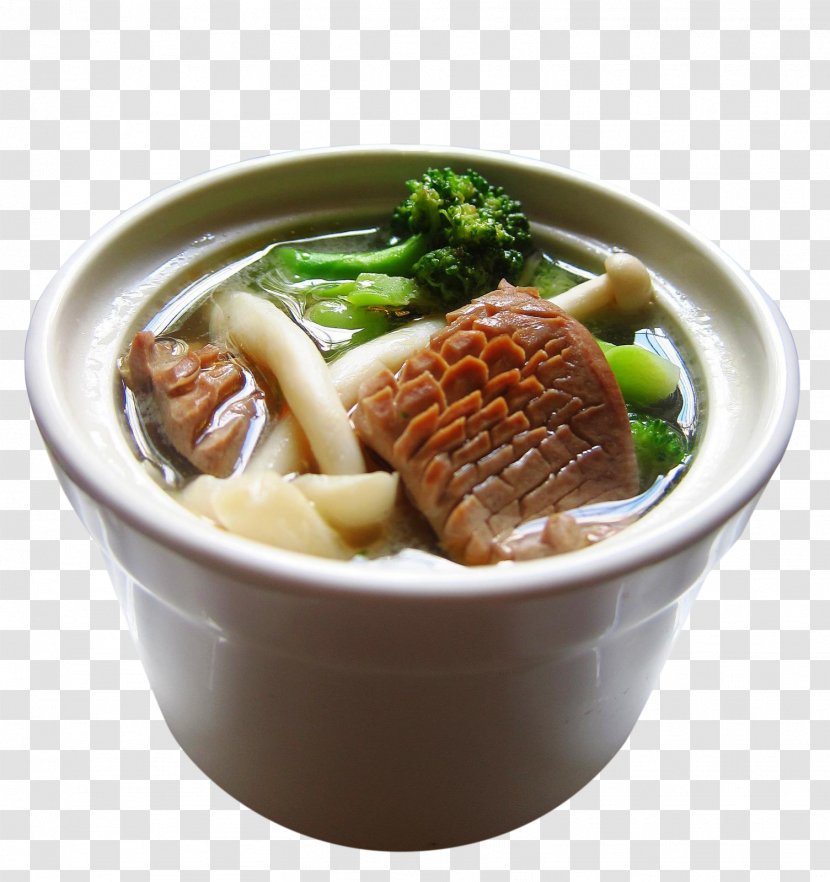 Okinawa Soba Fish Soup Ball Asian Soups - Scallion - Kidney Broccoli Mushroom Transparent PNG