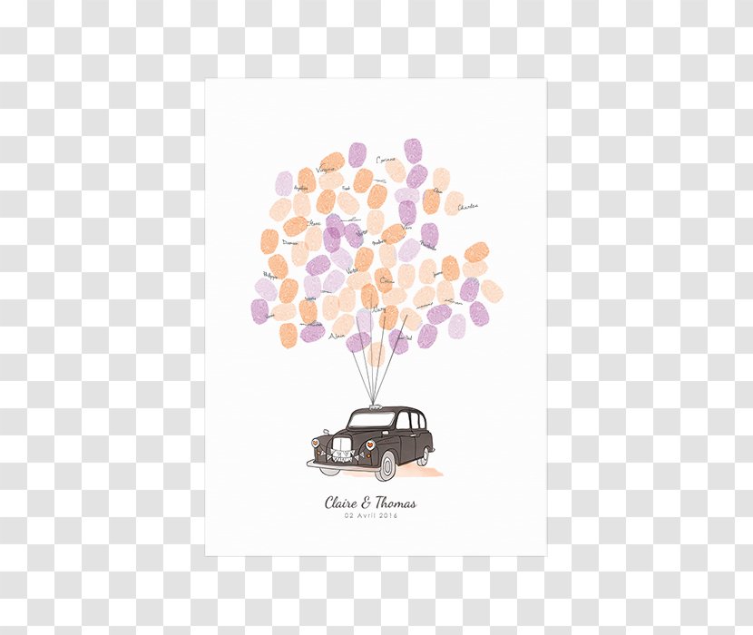 Guestbook Marriage Wedding Car - Purple Transparent PNG