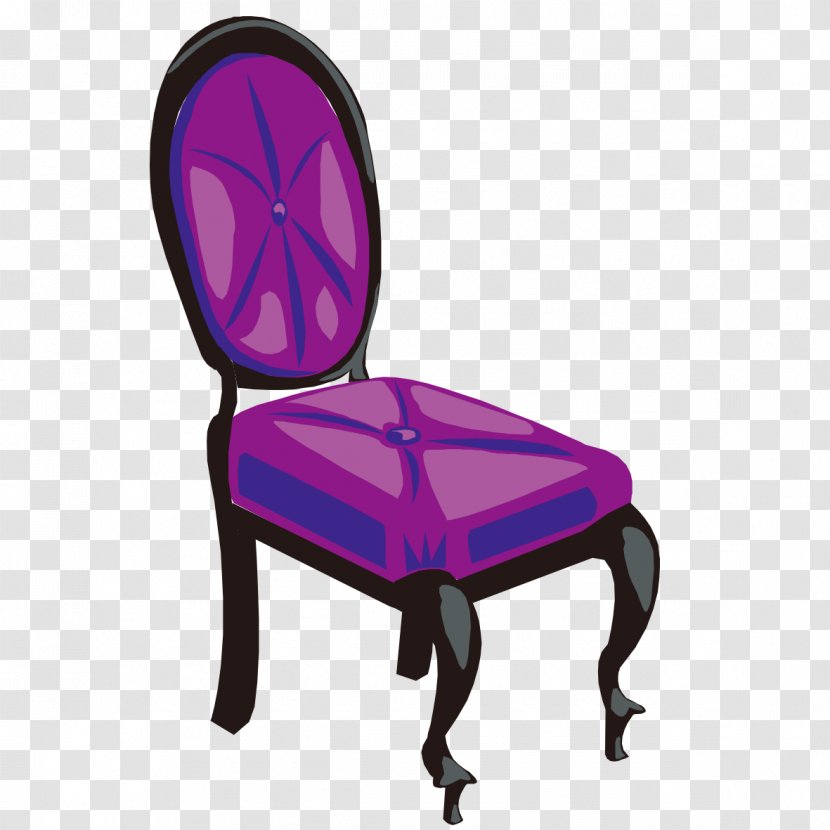 Chair Purple Red Seat - Table - Material Transparent PNG