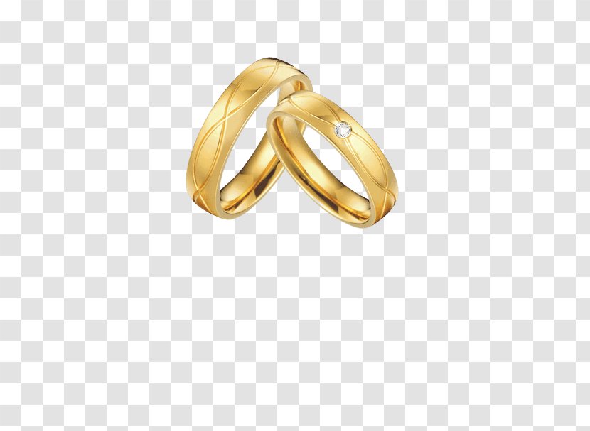 Earring Wedding Ring Engagement Gold - Metal Transparent PNG