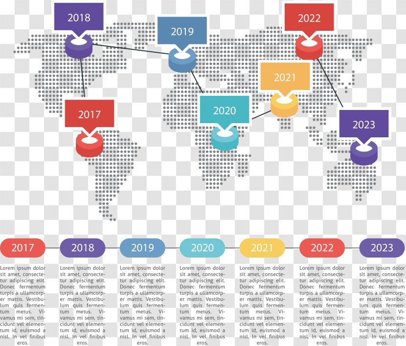Graphic Design Infographic World Map - Communication - Service Distribution Transparent PNG