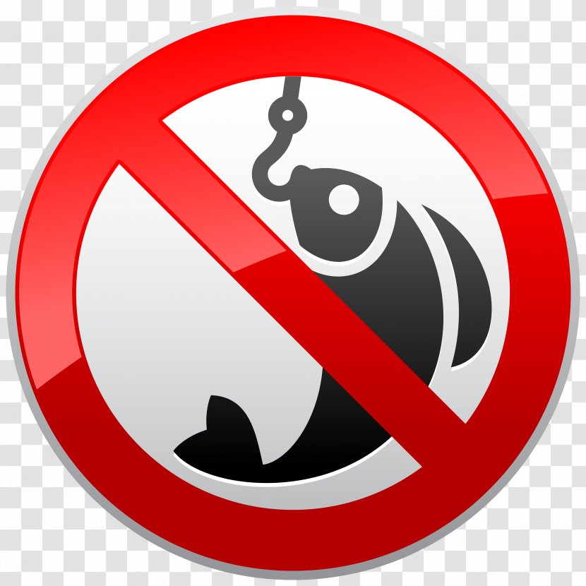 Fishing No Symbol Clip Art - Warning Sign Transparent PNG