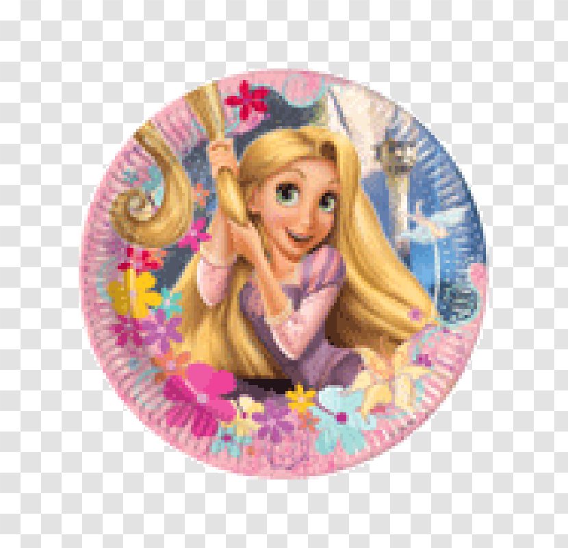 Tangled Rapunzel Minnie Mouse Disney Princess Party - Dishware Transparent PNG