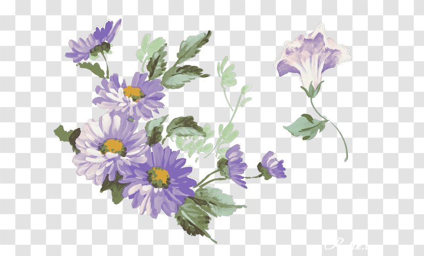 Flower Watercolor Painting Plate-bande Clip Art - Purple Transparent PNG