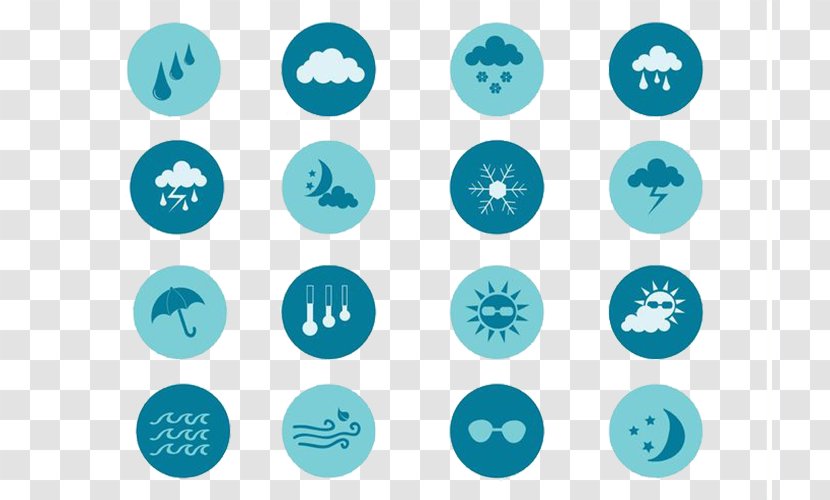 Weather Icon Design - Rain - Blue Moon Rainy Transparent PNG
