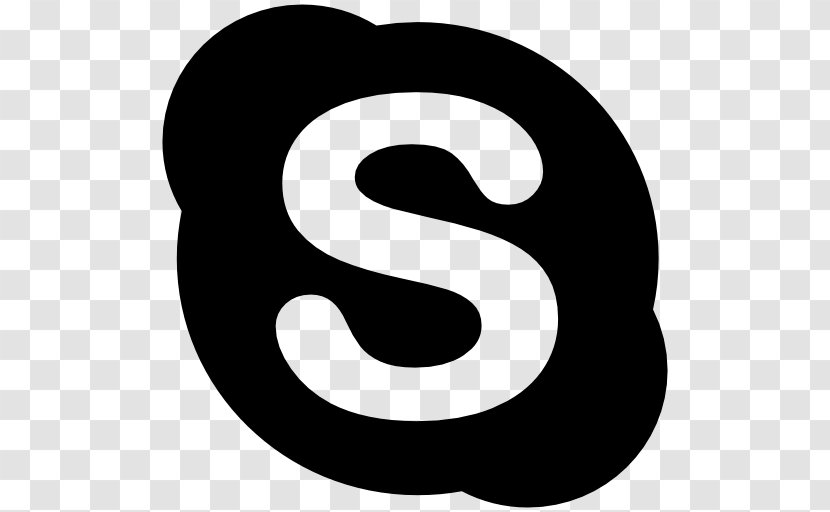 Skype For Business Logo - Monochrome - Black White Transparent PNG