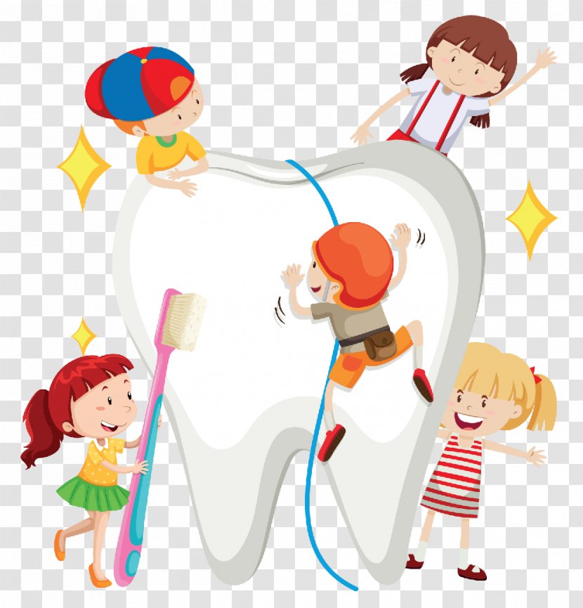 Dentistry Child Tooth Brushing - Silhouette Transparent PNG
