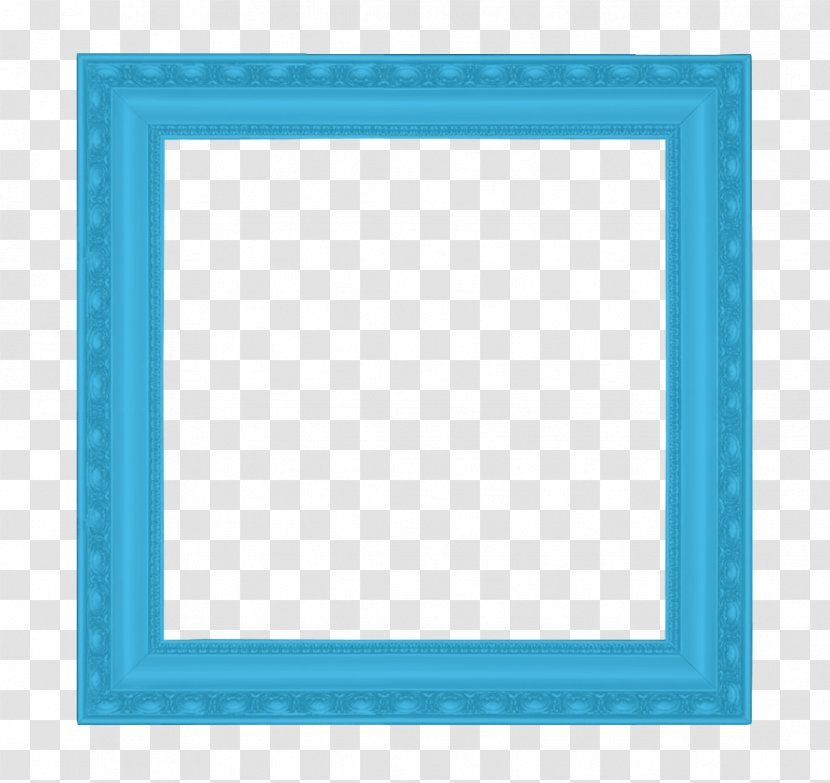 Picture Frame - Aqua - Rectangle Azure Transparent PNG