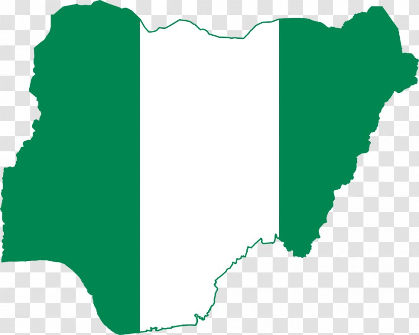 Flag Of Nigeria Blank Map - Tree Transparent PNG