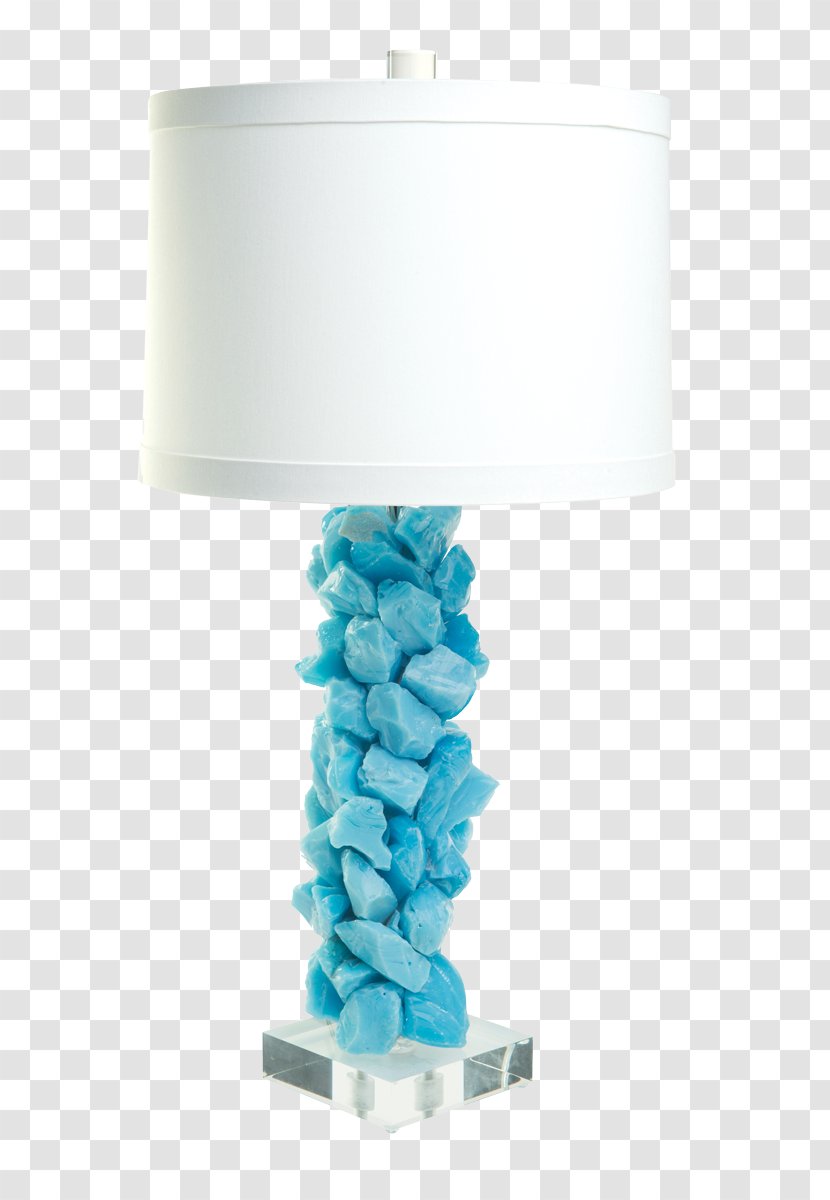 Lamp Table Turquoise Glass Light Fixture - Aqua Transparent PNG