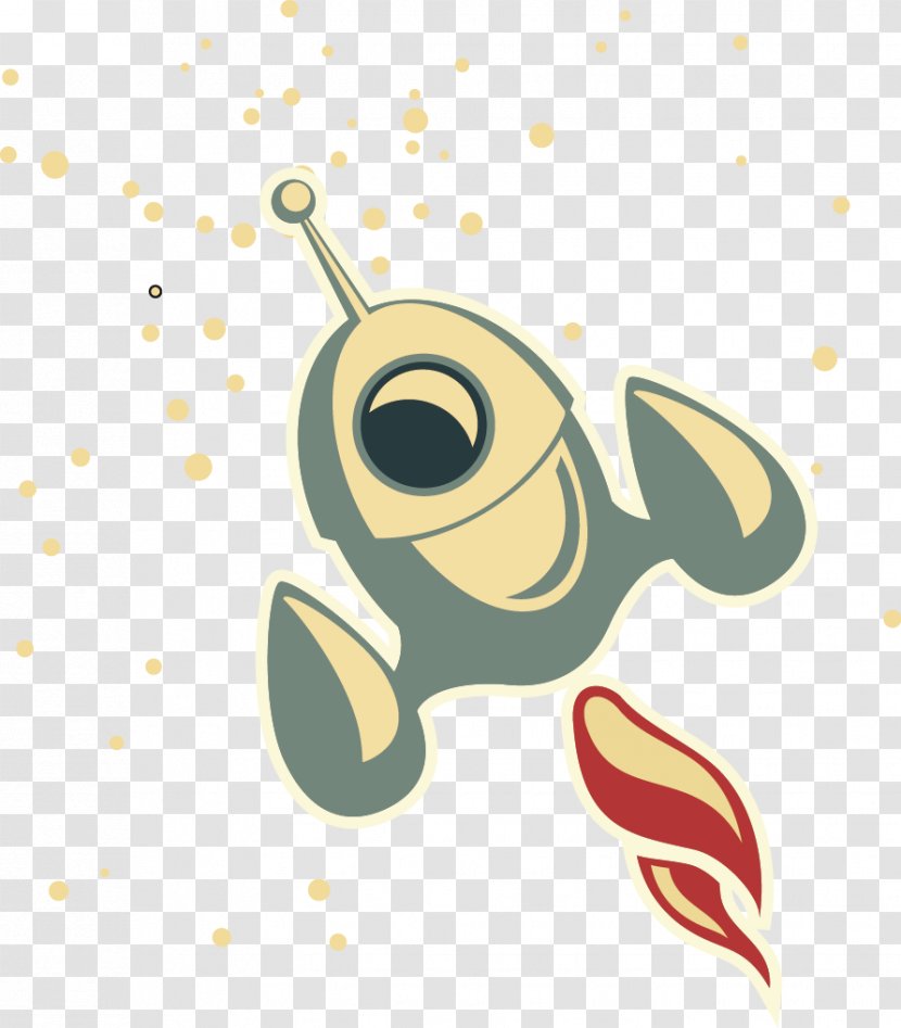 Outer Space Rocket Flat Design - Insect Transparent PNG