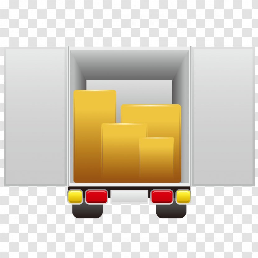 Mover Relocation Cargo Transport Warehouse - Yellow - Creative Logistics Truck Transparent PNG