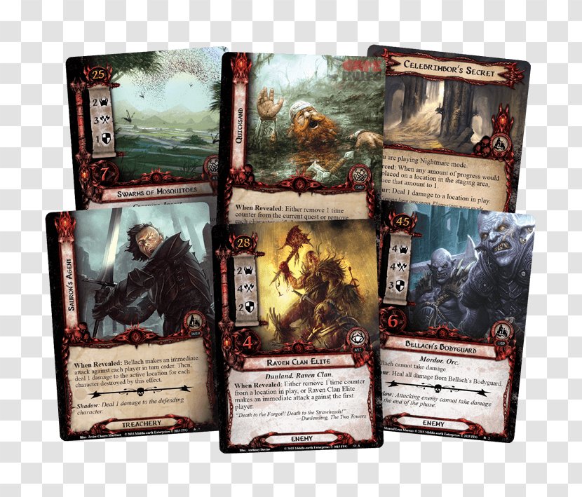 The Lord Of Rings: Card Game Playing - Nightmare - Rings Transparent PNG