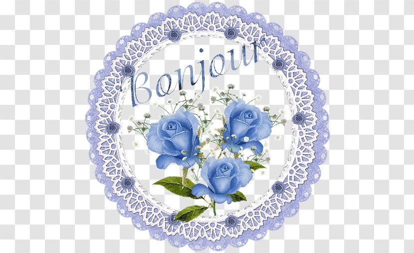 Flower - Blue - Bonjour Transparent PNG