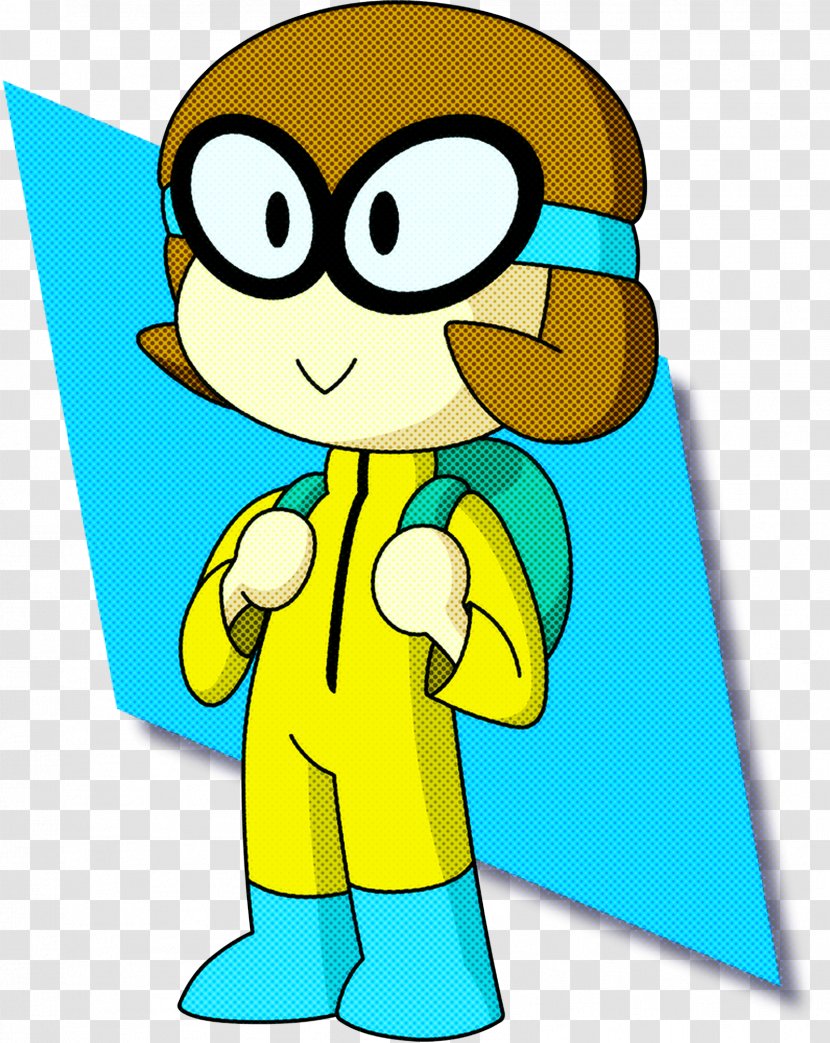 Cartoon Green Yellow Pleased Smile Transparent PNG