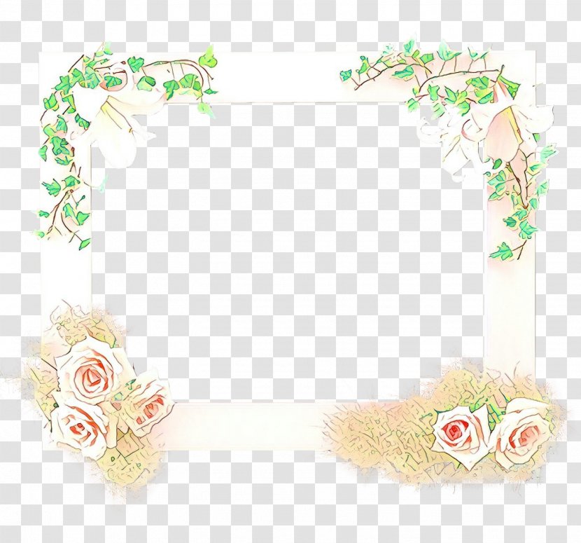 Floral Design Cut Flowers Picture Frames Leaf Rectangle - Flower Transparent PNG