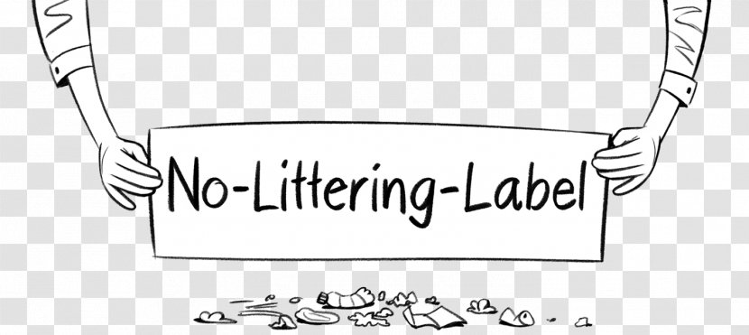 Paper Litter Text Calligraphy Logo - No Littering Transparent PNG