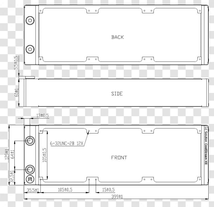 EKWB Radiator Water Cooling Technical Drawing Refrigeration - System Transparent PNG