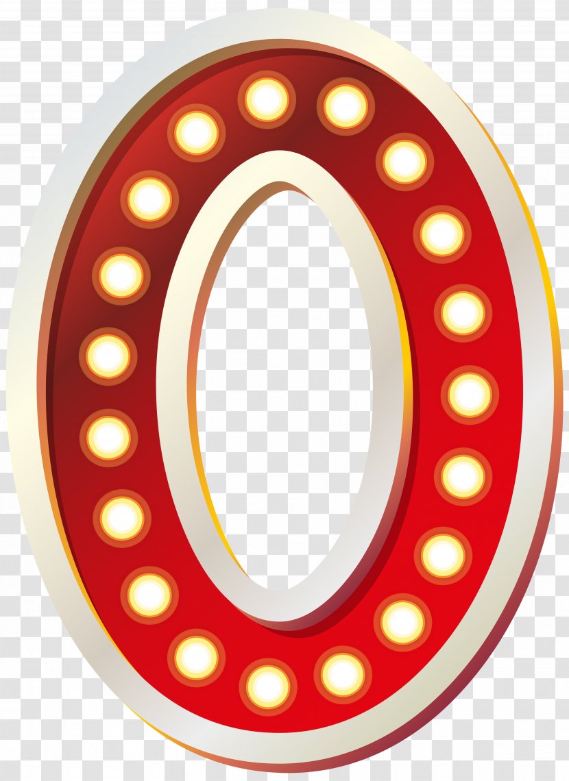 Download Clip Art - Herbert Bayer - Red Number Zero With Lights Image Transparent PNG