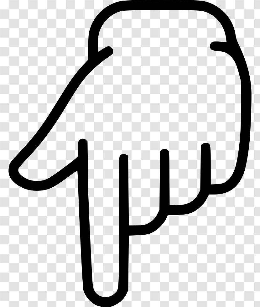 Index Finger Clip Art - Black And White - Area Transparent PNG