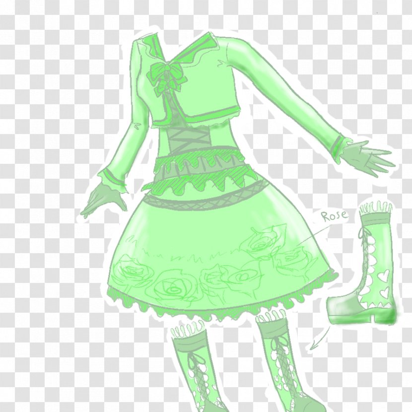 Costume Design Dress Green Character Transparent PNG