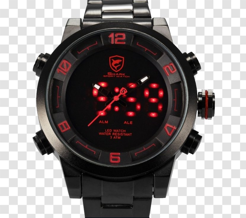SHARK Sport Watch Quartz Clock Water Resistant Mark Dial - Chronograph - Exquisite Coffee Image Transparent PNG