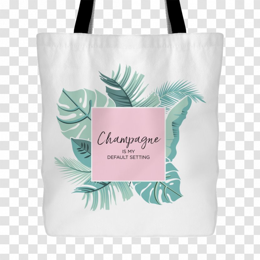 Tote Bag Champagne T-shirt Wine - Cosmetics - Leaf Transparent PNG