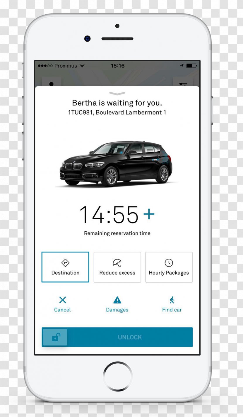 Smartphone DriveNow Carsharing Mobile Phones Car Rental - Phone Transparent PNG