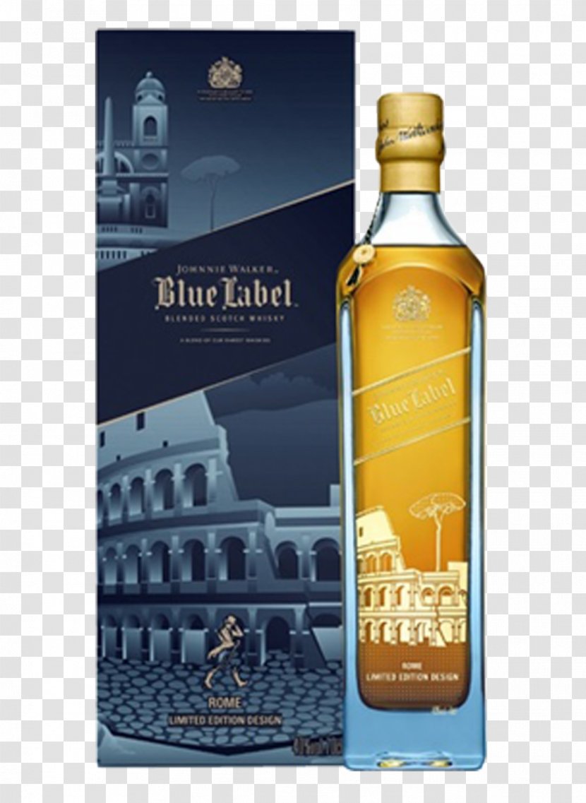 Blended Whiskey Scotch Whisky Distilled Beverage Johnnie Walker - Black Label - Wine Transparent PNG