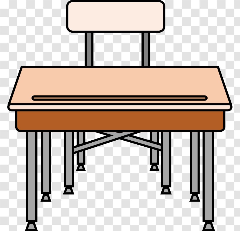 Table Desk Clip Art - Furniture - Class Room Transparent PNG