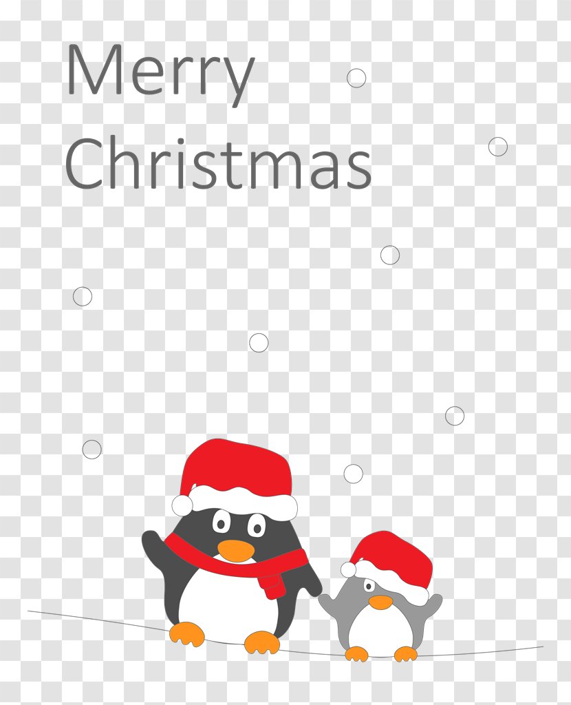 Snowman's Magic Christmas Tree Card - Cartoon - Little Penguin Transparent PNG