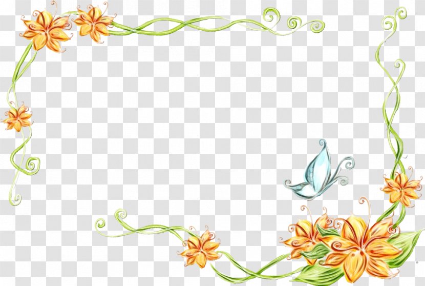 Watercolor Floral Frame - Picture Frames - Design Flower Transparent PNG