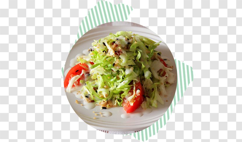 Tuna Salad Coleslaw Caesar Vegetarian Cuisine Side Dish - Recipe - Lettuce Tomatoes Transparent PNG