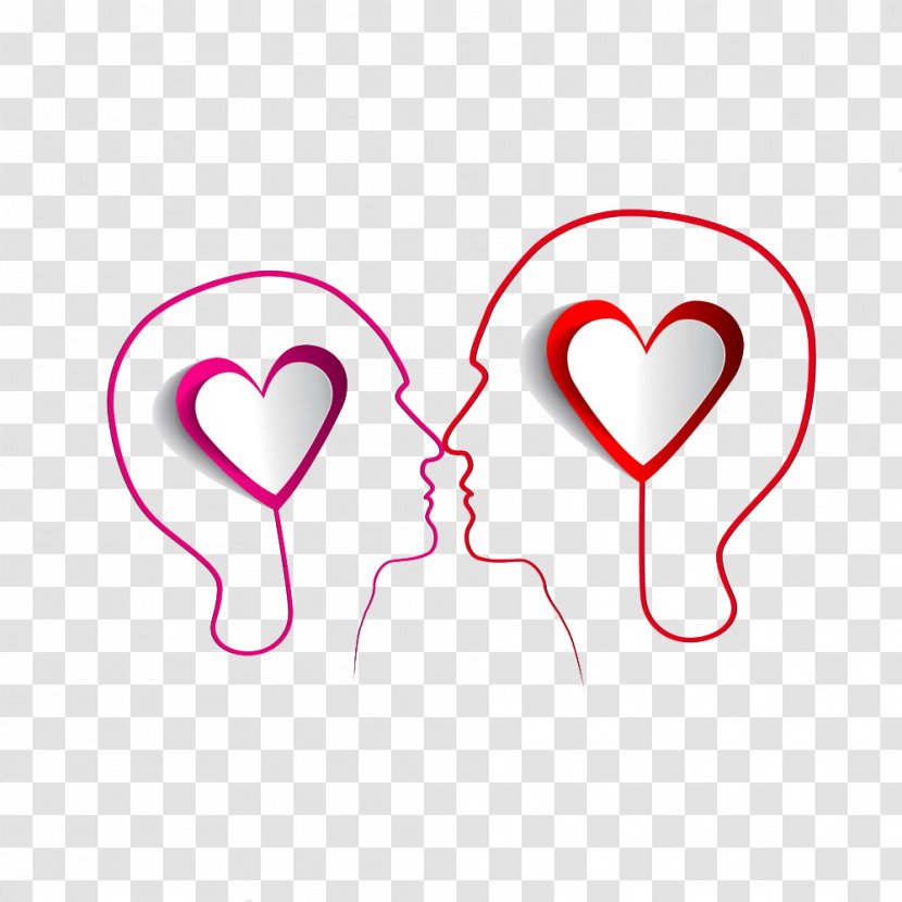 Papercutting Love Clip Art - Flower - Kissing And Paper Folding Transparent PNG