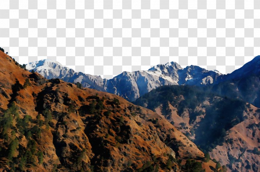 Mountainous Landforms Mountain Range Nature Ridge - Hill - Highland Transparent PNG